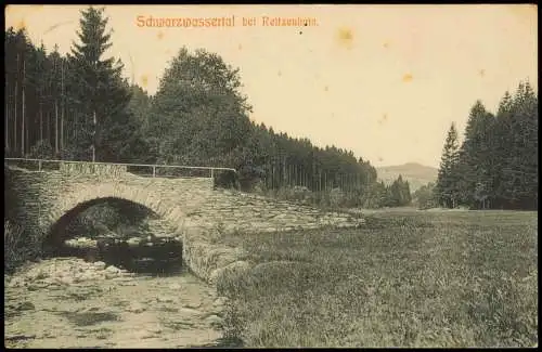 Reitzenhain-Marienberg im Erzgebirge Schwarzwassertal - colorierte AK 1907/1910