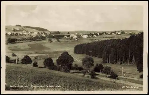 Kappel-Lenzkirch Panorama-Ansicht; Ort im badischen Schwarzwald 1955