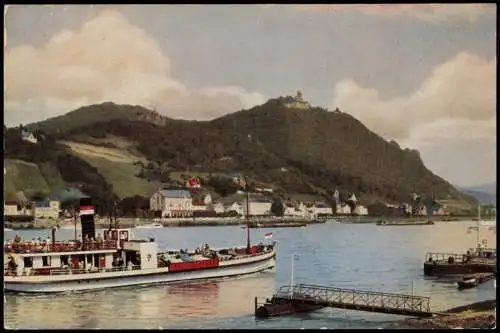 Bad Godesberg-Bonn Burg Drachenfels (Siebengebirge) Rhein-Dampfer Schiff 1967