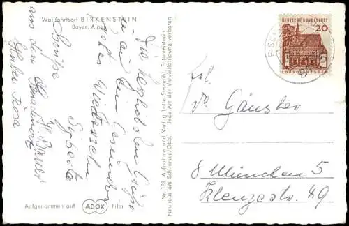 Birkenstein-Fischbachau Mehrbildkarte mit diversen Ortsansichten 1964