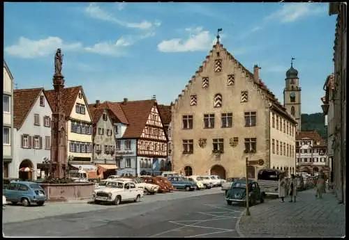 Bad Mergentheim Oberer Markt, Hans- Ehrler-Platz, Autos u.a. VW Käfer 1965