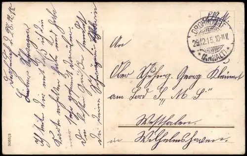 Neujahr Sylvester New Year schöne Frau Fliegenpilz Champagner 1915