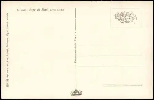 Cartolina Seis am Schlern Siusi allo Sciliar Dolomiti Alpe im Winter 1930