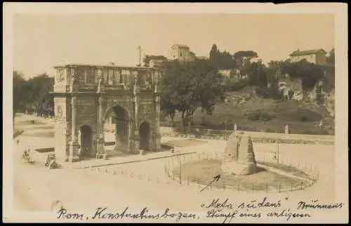 Cartolina Rom Roma Arco di Costanino e "Meta sudans" 1930