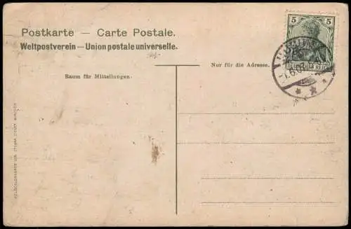 Ansichtskarte Husum Schlosspark. 1907