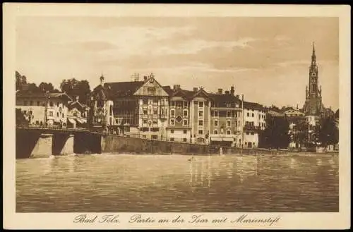 Ansichtskarte Bad Tölz Partie am Marienstift 1922