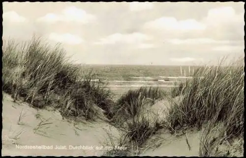 Ansichtskarte Juist Durchblick auf das Meer 1969