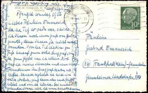 Freiburg im Breisgau Blick über Hofsgrund, St. Wilhelmer-Tal Feldberg 1956