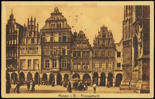 Ansichtskarte Münster (Westfalen) Prinzipalmarkt 1924