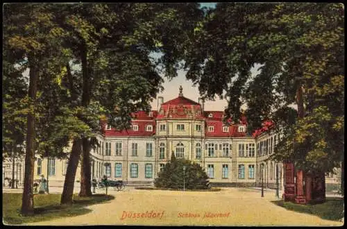 Ansichtskarte Düsseldorf Partie am Schloss Jägerhof 1924