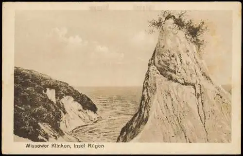 Ansichtskarte Stubbenkammer-Sassnitz Rügen Wissower Klinken Insel Rügen 1915