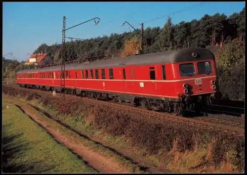 Verkehr & Eisenbahn DB elektrischer Triebwagenzug bei Schwabach 1984