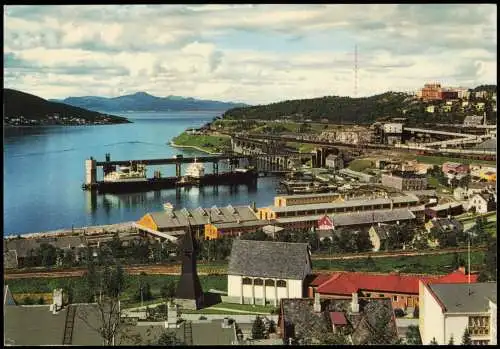 Postcard Narvik Ortsansicht, Utsikt mot Den Svenske Sjømannskirken 1979