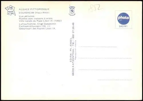 CPA Egisheim Eguisheim Luftbild (Vue aerienne) 1980