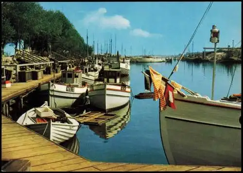 Heiligenhafen Hafen Ortsansicht des Bad an der Vogelfluglinie 1975