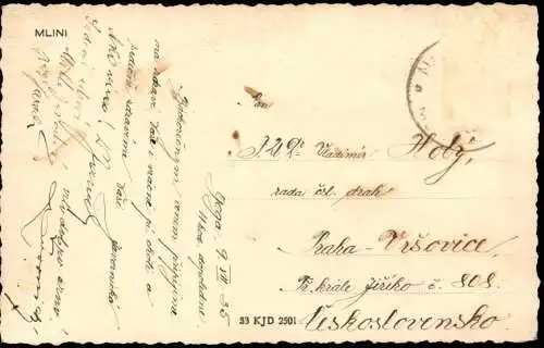 Postcard Mlini Molini di Ragusa (di Breno) Stadtpartie 1935