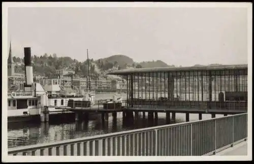 Foto Luzern Lucerna Dampfer Abfahrtsstelle 1962 Privatfoto