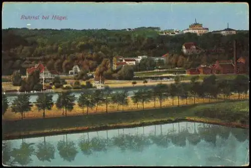 Ansichtskarte Essen (Ruhr) Umland-Ansicht Ruhrtal bei Hügel 1920