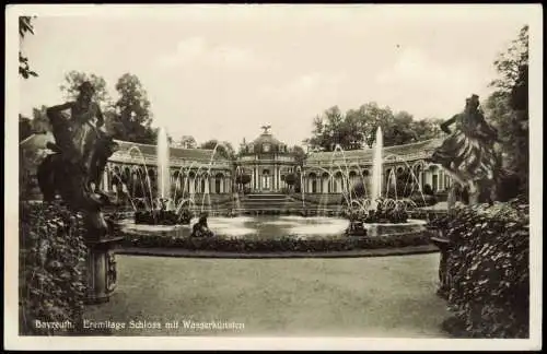 Ansichtskarte Bayreuth Eremitage Schloss mit Wasserkünsten 1935