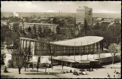 Ansichtskarte Karlsruhe Schwarzwaldhalle, Stadt - Industrie 1964