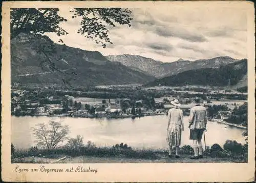 Egern-Rottach-Egern Panorama-Ansicht Tegernsee mit Blauberg 1942