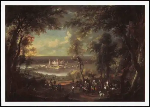 Zeitz Landschaft Schloss Moritzburg Johann Alexander Thiele Künstlerkarte 2000