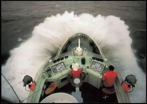 Ansichtskarte  Seenotkreuzer mit Tochterboot der 44 m-Klasse 1980