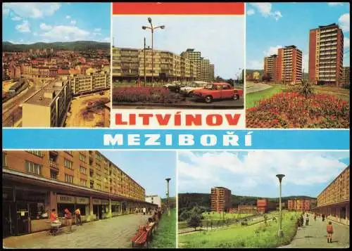 Oberleutensdorf Litvínov LITVÍNOV MEZIBOŘÍ Ortsansichten (Mehrbildkarte) 1975