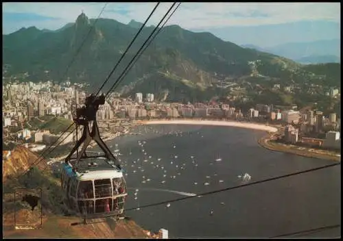 Postcard Rio de Janeiro Panorama-Ansicht Botafogo e Corcovado 1982