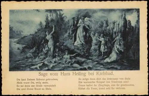 Ansichtskarte Karlsbad Hans Heiling Künstlerkarte 1929