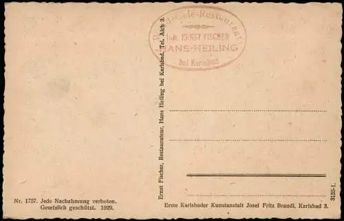 Ansichtskarte Karlsbad Hans Heiling Künstlerkarte 1929