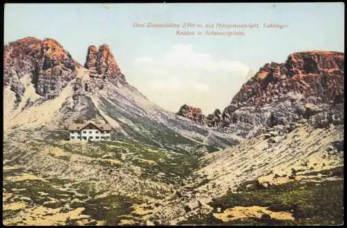 Cartolina Auronzo di Cadore Drei Zinnen Hütte Südtirol 1916