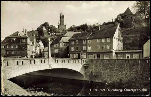 Ansichtskarte Dillenburg Obertorbrücke 1962  Gel. Bahnpoststempel