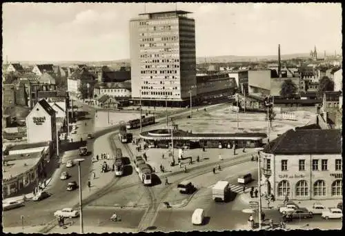 Ansichtskarte Nürnberg Plärrer mit Hochhaus - Fotokarte 1962