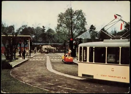 Ansichtskarte Frankfurt am Main Jugendverkehrsgarten Straßenbahn 1968