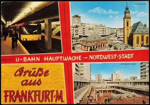 Ansichtskarte Frankfurt am Main Hauptwache 3 Bild U-Bahn 1970