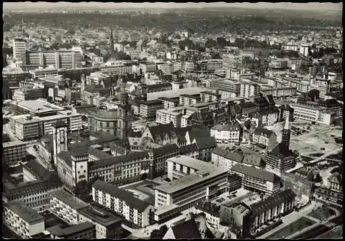 Ansichtskarte Frankfurt am Main Luftbild Rathaus mit Paulskirche 1961