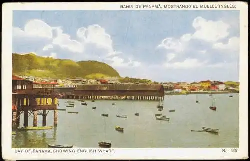 Panama (Land-Allgemein) BAY OF PANAMA, SHOWING ENGLISH WHARF 1930