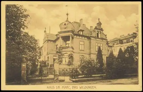 Ansichtskarte Bad Wildungen HAUS DR. MARC (Villa Außenansicht) 1910