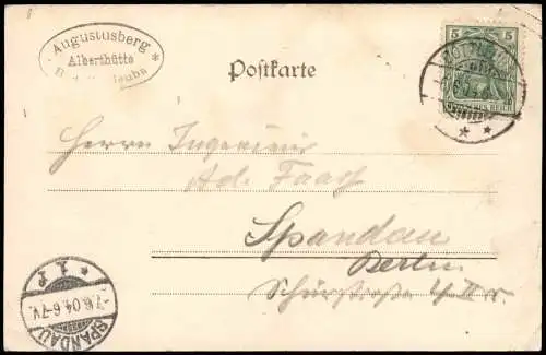 Ansichtskarte Bad Gottleuba-Berggießhübel Augustusberg Augustus-Thurm 1904