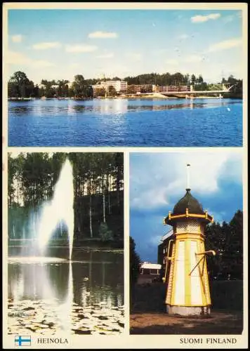 Postcard Heinola 3 Bild Stadtansichten Soumi Finnland 1978