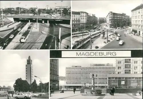 Magdeburg Damaschke-Platz, Hasselbachplatz, Aussichtsturm, Kaufhaus (Centrum Warenhaus) 1979