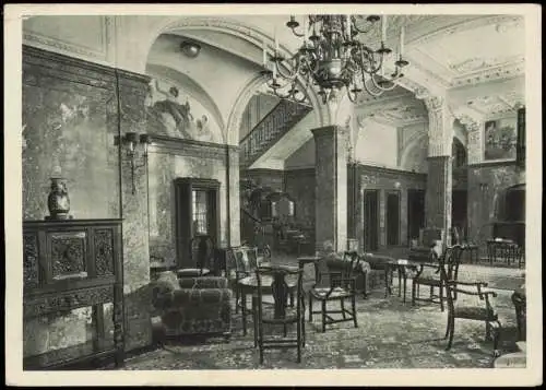 Ansichtskarte Frankfurt am Main Park-Hotel Kaiserhof Foyer 1940