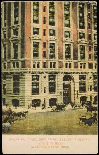 ManhattanNew York City SINGER BUILDING TALLEST Skyscraper (Hochhaus) 1910