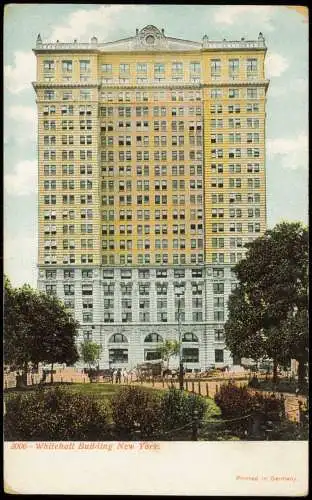 Manhattan-New York City Hochhaus Skyscraper Whitehall Building New York 1910