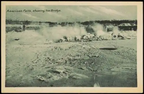 Niagara Falls (Ontario) NiagarafälleAmerican Falls showing Ice Bridge 1920