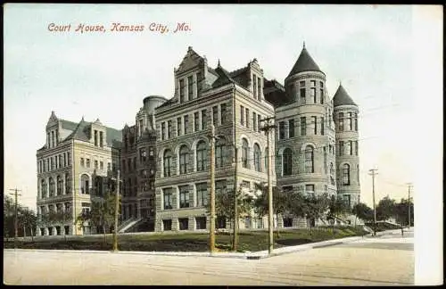 Postcard Kansas City Ortsansicht Court House, Kansas City, Mo. 1910