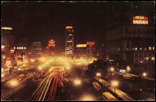 Sao Paulo Vista noturna do Novo Anhangabaú, Stadt bei Nacht 1960