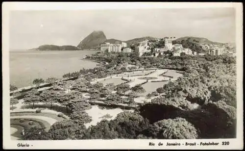 Postcard Rio de Janeiro Park Stadt - Fotokarte 1965