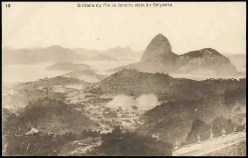 Postcard Rio de Janeiro Entrada vista do Sylvestre 1913